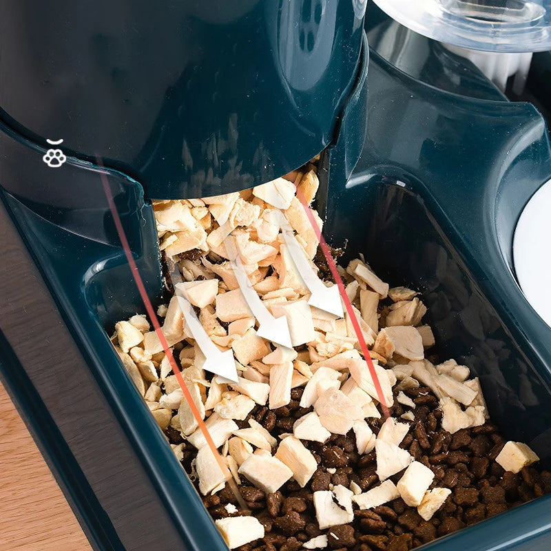 Automatic Cat Feeder & Water Dispenser – Large Capacity Food Storage for Cats & Small Dogs
