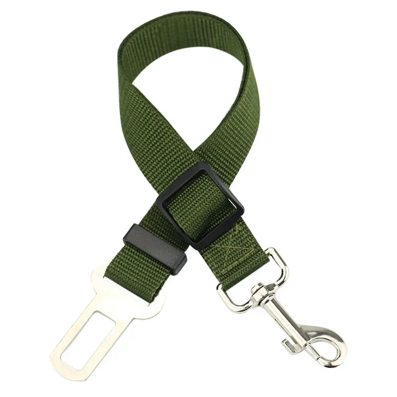 Adjustable Pet Car Seat Belt – Dog & Cat Safety Harness Clip for Vehicle Travel