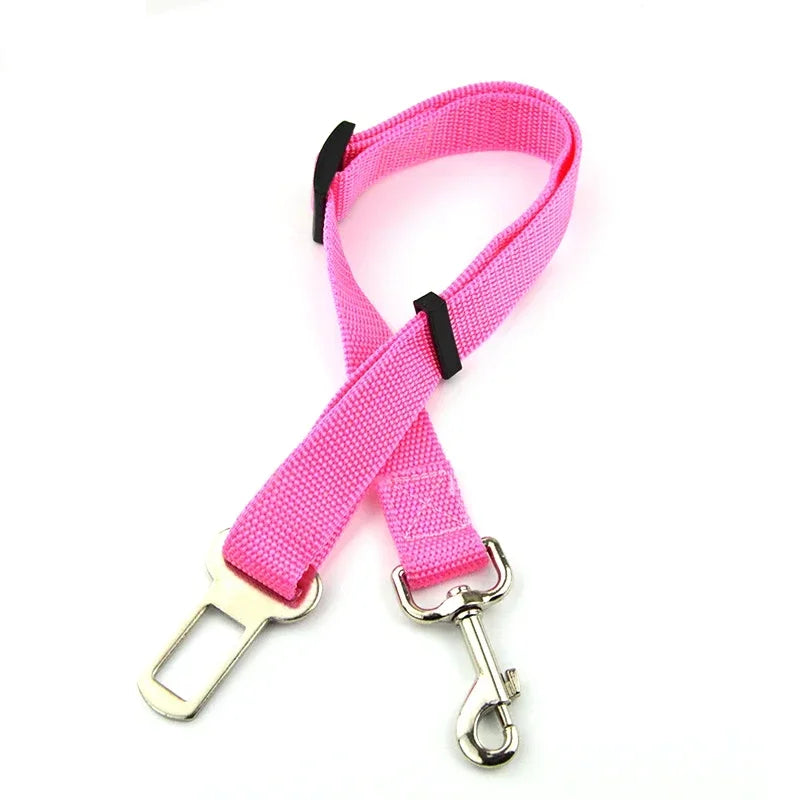 Adjustable Pet Car Seat Belt – Dog & Cat Safety Harness Clip for Vehicle Travel