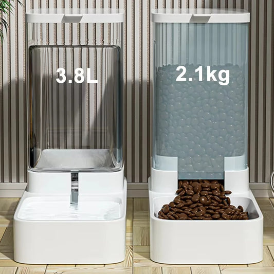 Automatic Pet Feeder & Water Dispenser – Large Capacity Food Storage for Dogs & Cats