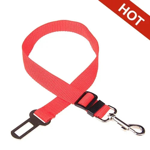 Adjustable Pet Car Seat Belt – Dog & Cat Safety Harness Clip for Vehicle Travel