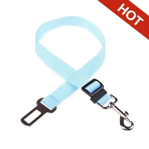 Adjustable Pet Car Seat Belt – Dog & Cat Safety Harness Clip for Vehicle Travel
