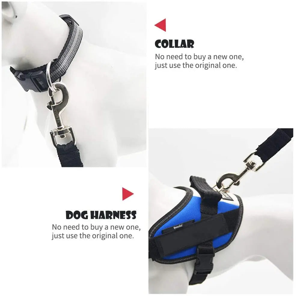 Adjustable Pet Car Seat Belt – Dog & Cat Safety Harness Clip for Vehicle Travel