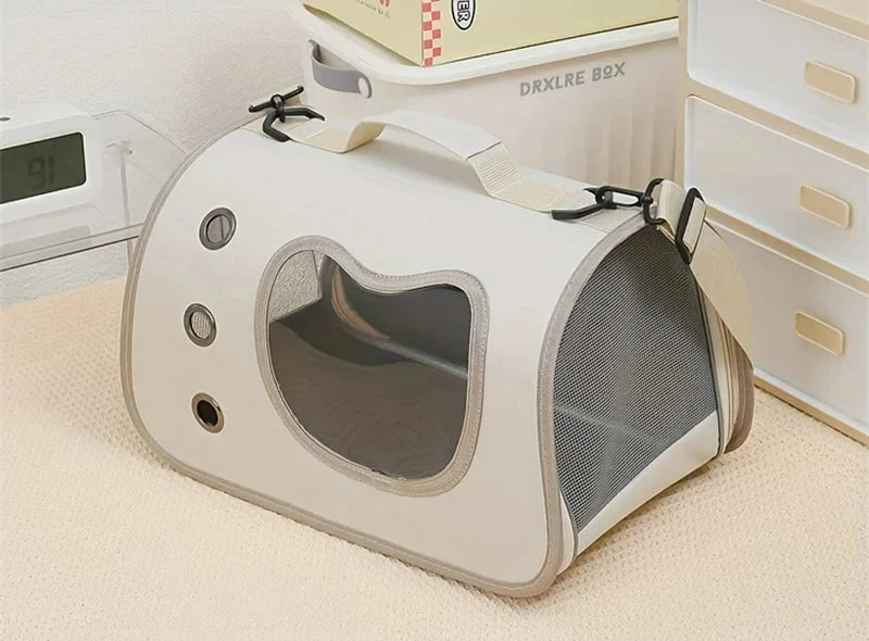 Foldable Pet Carrier Bag – Portable Travel Shoulder Bag for Cats & Small Dogs