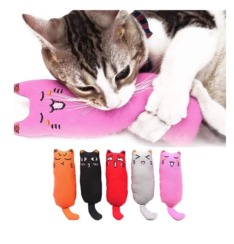 Catnip Plush Toy with Rustle Sound – Teeth Grinding Pillow for Kittens