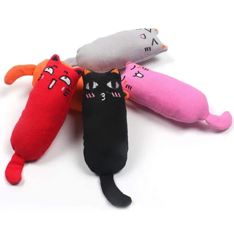 Catnip Plush Toy with Rustle Sound – Teeth Grinding Pillow for Kittens