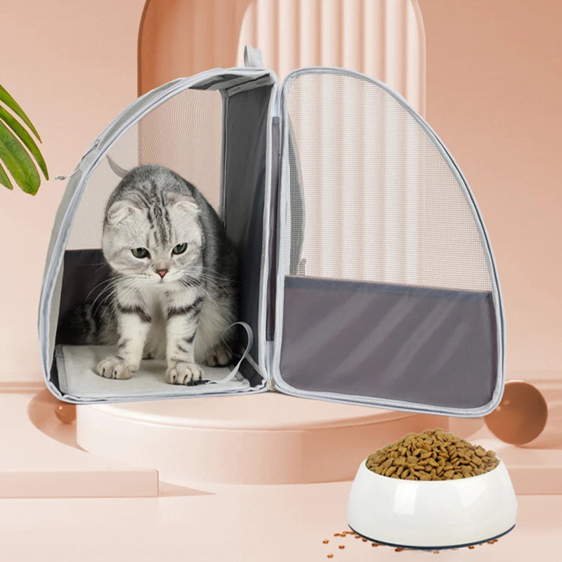Cat Carrier Backpack – Breathable Travel Bag for Small Cats & Dogs (Up to 6kg)