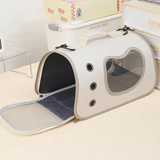 Foldable Pet Carrier Bag – Portable Travel Shoulder Bag for Cats & Small Dogs