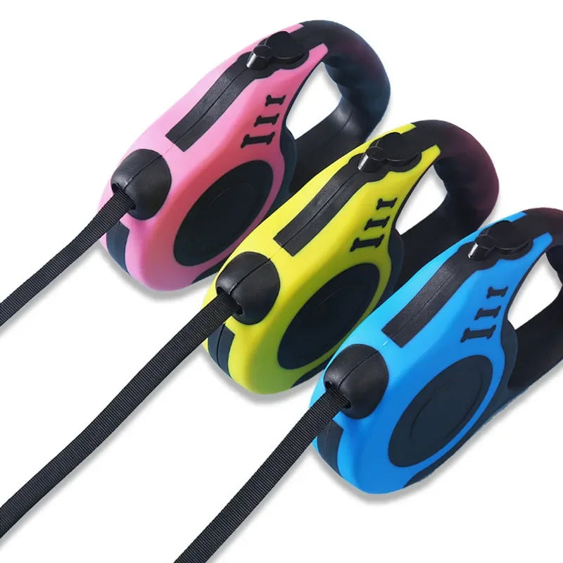 Retractable Dog Leash 3M/5M – Automatic Flexi Lead for Small & Medium Dogs