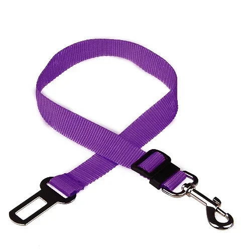 Adjustable Pet Car Seat Belt – Dog & Cat Safety Harness Clip for Vehicle Travel