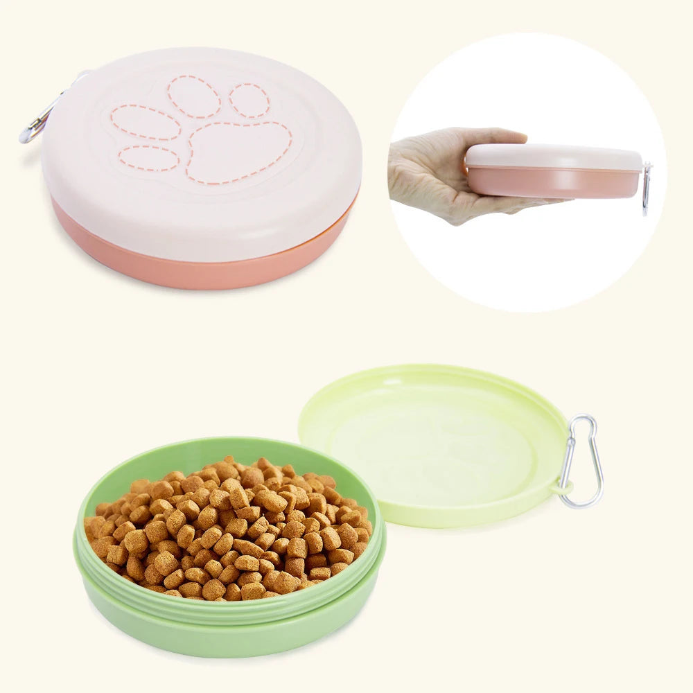 Portable Pet Food & Water Dispenser – Travel Dog & Cat Feeder Bowl