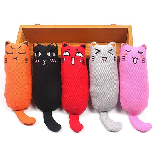 Catnip Plush Toy with Rustle Sound – Teeth Grinding Pillow for Kittens