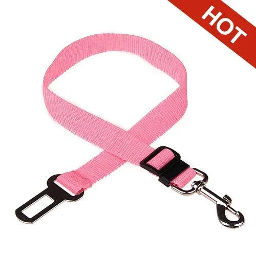 Adjustable Pet Car Seat Belt – Dog & Cat Safety Harness Clip for Vehicle Travel