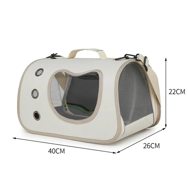 Foldable Pet Carrier Bag – Portable Travel Shoulder Bag for Cats & Small Dogs