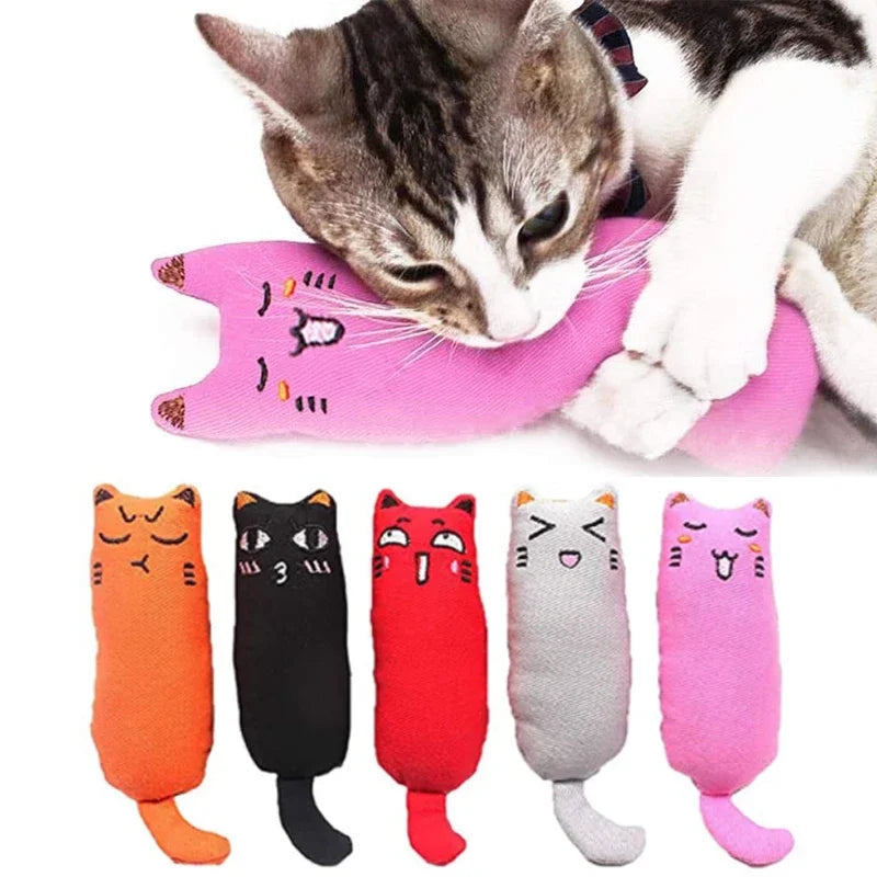 Catnip Plush Toy with Rustle Sound – Teeth Grinding Pillow for Kittens