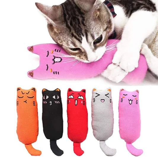 Catnip Plush Toy with Rustle Sound – Teeth Grinding Pillow for Kittens