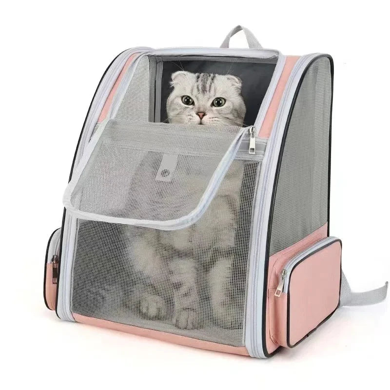 Cat Carrier Backpack – Breathable Travel Bag for Small Cats & Dogs (Up to 6kg)