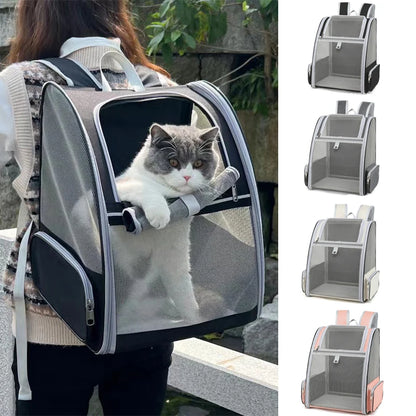 Cat Carrier Backpack – Breathable Travel Bag for Small Cats & Dogs (Up to 6kg)