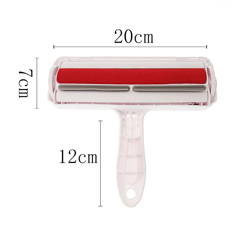 Pet Hair Roller Remover Lint Brush 2-Way Dog Cat Comb Tool Convenient Cleaning Dog Cat Fur Brush Base Home Furniture Sofa Clothe