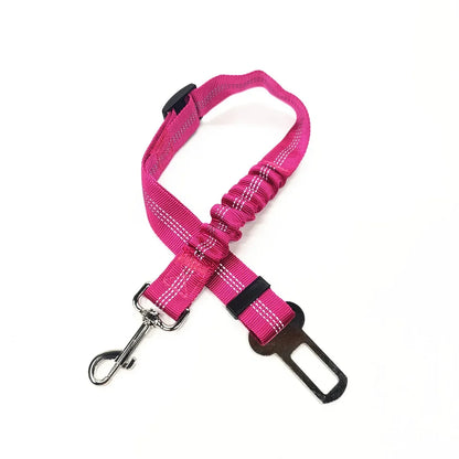 Adjustable Pet Car Seat Belt – Dog & Cat Safety Harness Clip for Vehicle Travel