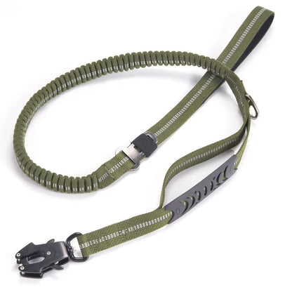 Heavy Duty Bungee Dog Leash – Reflective No-Pull Leash with Car Seatbelt Clip