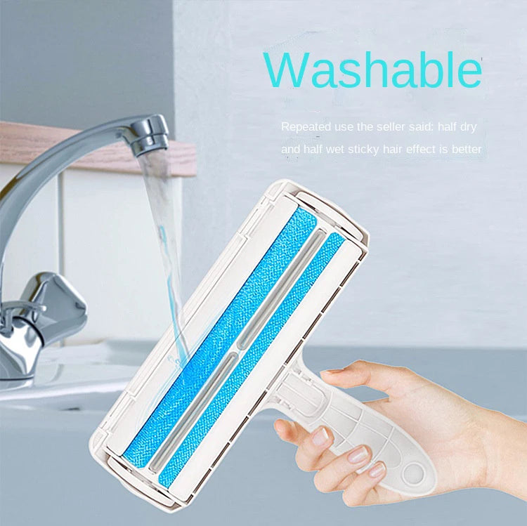 Pet Hair Roller Remover Lint Brush 2-Way Dog Cat Comb Tool Convenient Cleaning Dog Cat Fur Brush Base Home Furniture Sofa Clothe