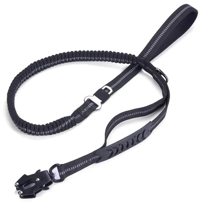 Heavy Duty Bungee Dog Leash – Reflective No-Pull Leash with Car Seatbelt Clip