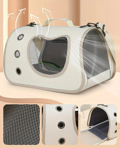 Foldable Pet Carrier Bag – Portable Travel Shoulder Bag for Cats & Small Dogs