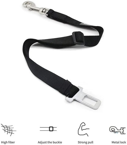 Adjustable Pet Car Seat Belt – Dog & Cat Safety Harness Clip for Vehicle Travel